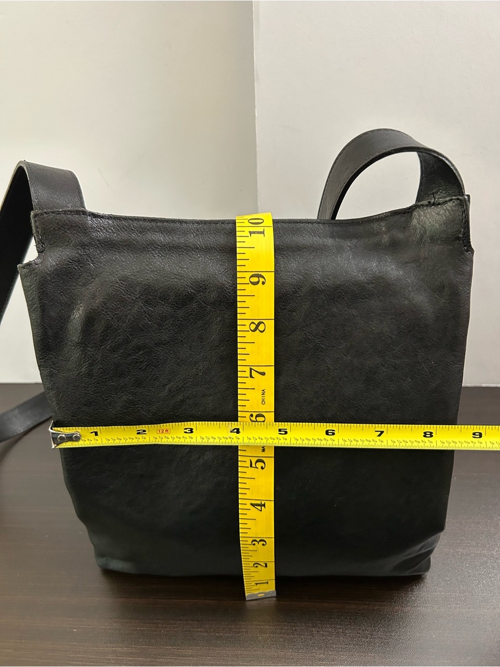 Il Bisonte - W.A. Filippo- Black Italian Leather Crossbody Bag - Picture 13 of 15
